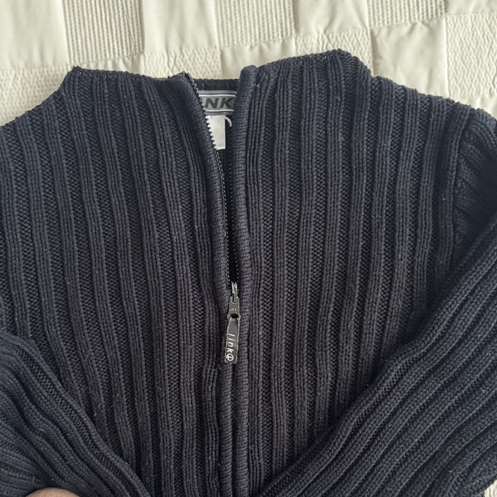 Link Black Ribbed Women's Cardigan